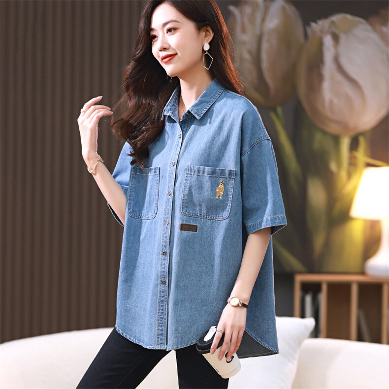 2023夏季新款简约气质宽松时尚休闲显瘦舒适上衣，女装衬衫，丽影随形