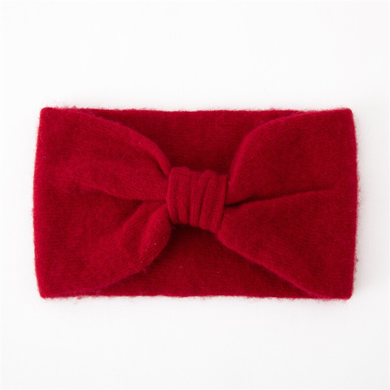 复古宽边蝴蝶结针织毛线发带女发饰化妆洗脸交叉束发头饰，周边，戎咖羊绒