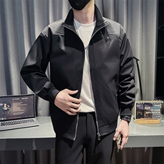 新款社会小伙时尚工装夹克男店主秋装外套男JK87-P78控128黑色，男装夹克，星座301B-1