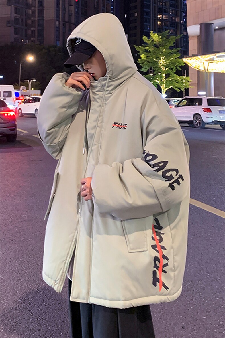 连帽棉衣男女拼接袖字母棉袄棉服冬装外套3360-P70控108,男装棉衣,星座207