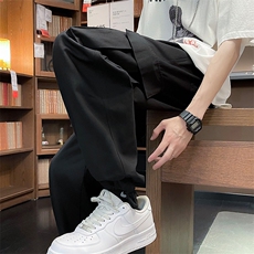 夏季工装宽松阔腿裤多口袋休闲裤韩版百搭复古束脚裤K3781-P33，男装休闲裤，星座512-2