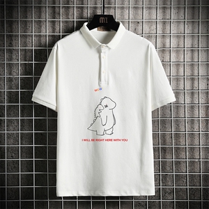 PL57140-P35翻领短袖polo衫男大码胖子半袖t恤男有领保罗衫