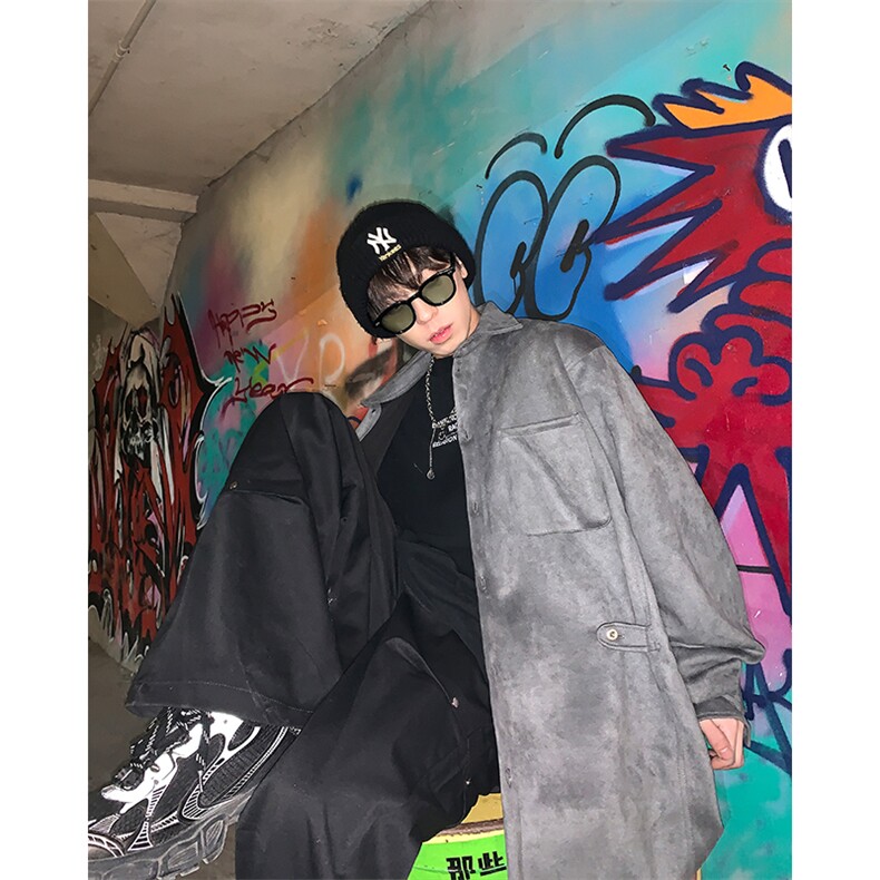 春秋衬衫小众夹克麂皮绒外套港风大码上衣潮1016-1CS70P68K89,男装夹克,星座1016-1（原电商B408-1）