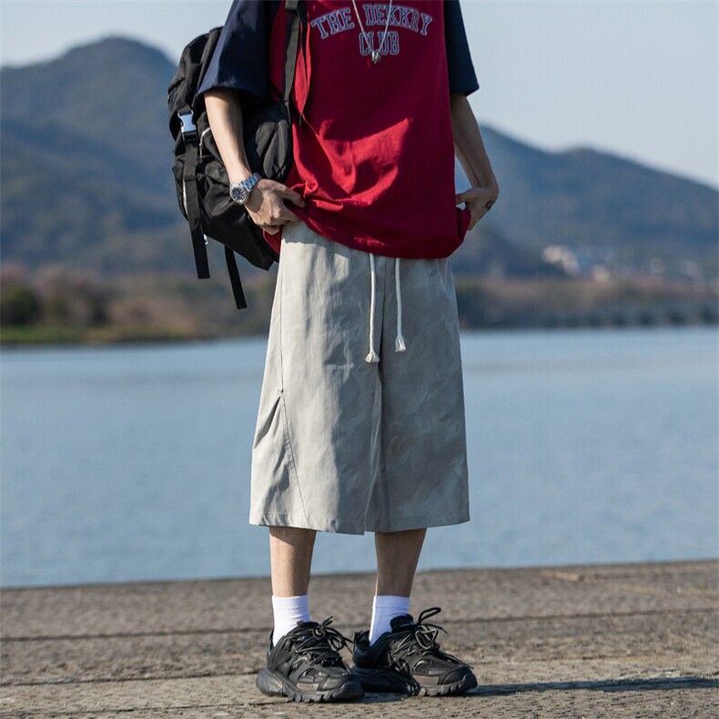 夏季新款迷彩面料立体剪裁工装短裤宽松休闲七分裤男2552特批36图片