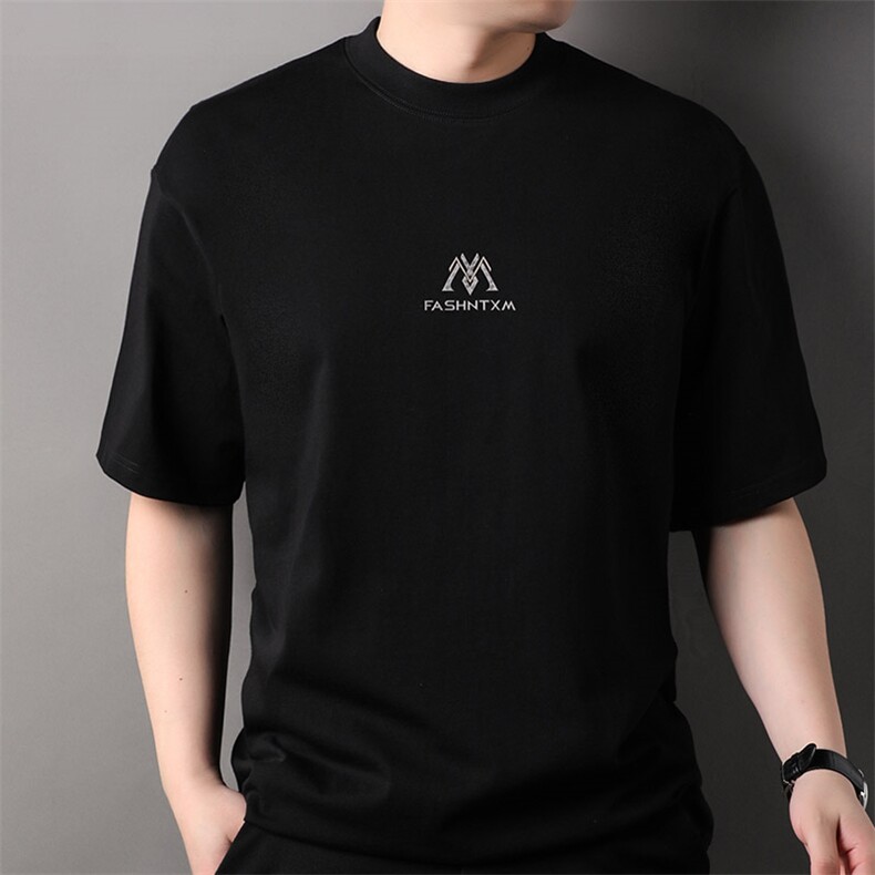 F82365钱塘2020-1百搭简约中青年时尚休闲新款男士短袖T恤P62,男装T恤,钱塘207-1