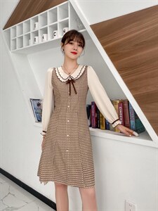 【现货】2022春新款连衣裙  韩版小香风淑女风图片