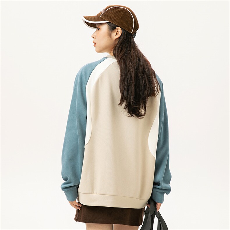2025秋季新款男装日系拼色潮牌宽松卫衣休闲外套WY592-F79,女装短外套,电商A101（原外27）