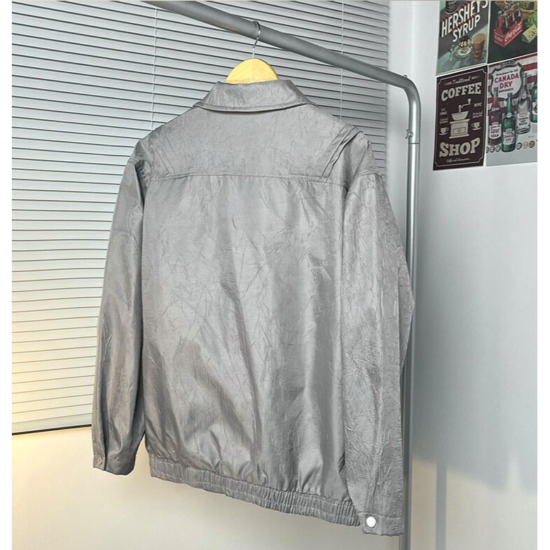 外套男春秋季新款设计感小众痞帅美式高街宽松休闲夹克JK644-P49,男装夹克,星座208-5