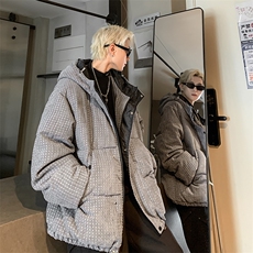 25年特殊面料羽绒棉服港风中性潮牌连帽棉衣外套A170-M861-TP100，男装棉衣，电商A170