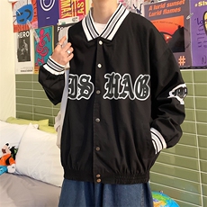 秋冬新品宽松运动风拼色棒球服班服拼色夹克外套男装W1569-P50，男装夹克，星座512-4