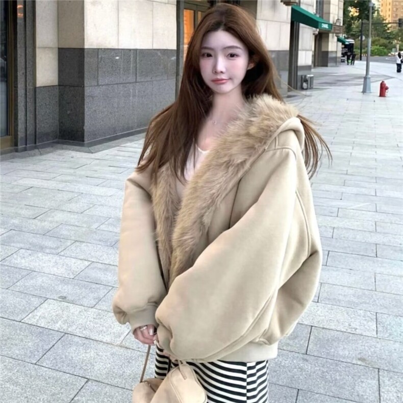 秋新款美式复古座山雕短款连帽毛领棉服女冬派克服棉衣外套,男装棉衣,星座506A