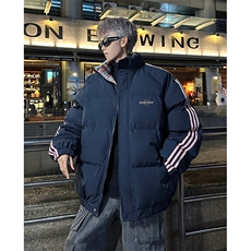 现货假两件格子羽绒棉衣抖音得物二开冬季棉服加厚外套BMY203，男装棉衣，电商A486