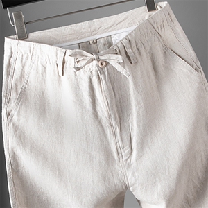 F31103风亚麻春夏新款男士高品质棉麻长裤舒适休闲裤图片