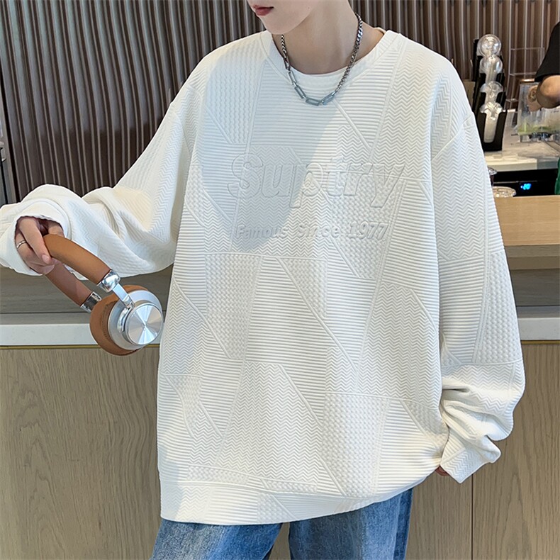 主推L-8XL 360克提花大码圆领休闲卫衣男 109-W1588款-P38图片