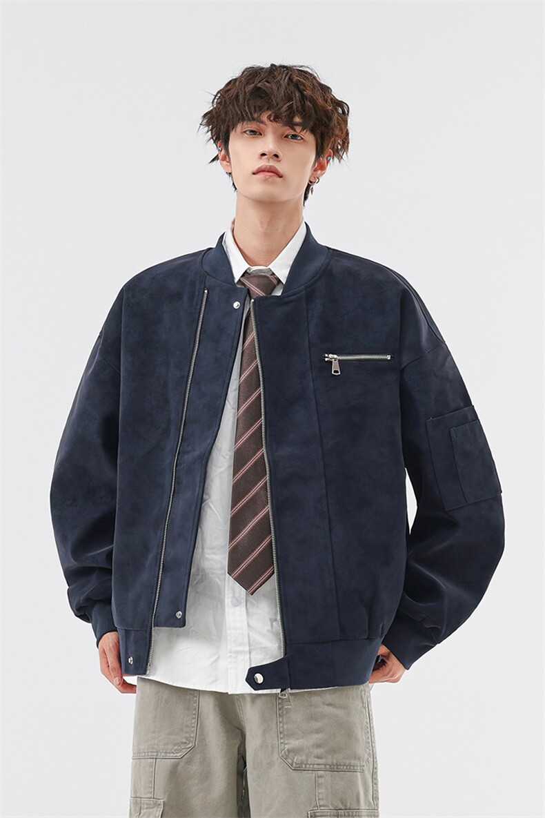 美式高阶秋冬PU棒球服夹克痞帅百搭情侣外套J562505TP75,男装夹克,电商A247