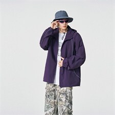 UPF50+有报告凉感轻薄透气宽松大码潮流防晒服DQC657-P48，男装防晒衣，电商B306