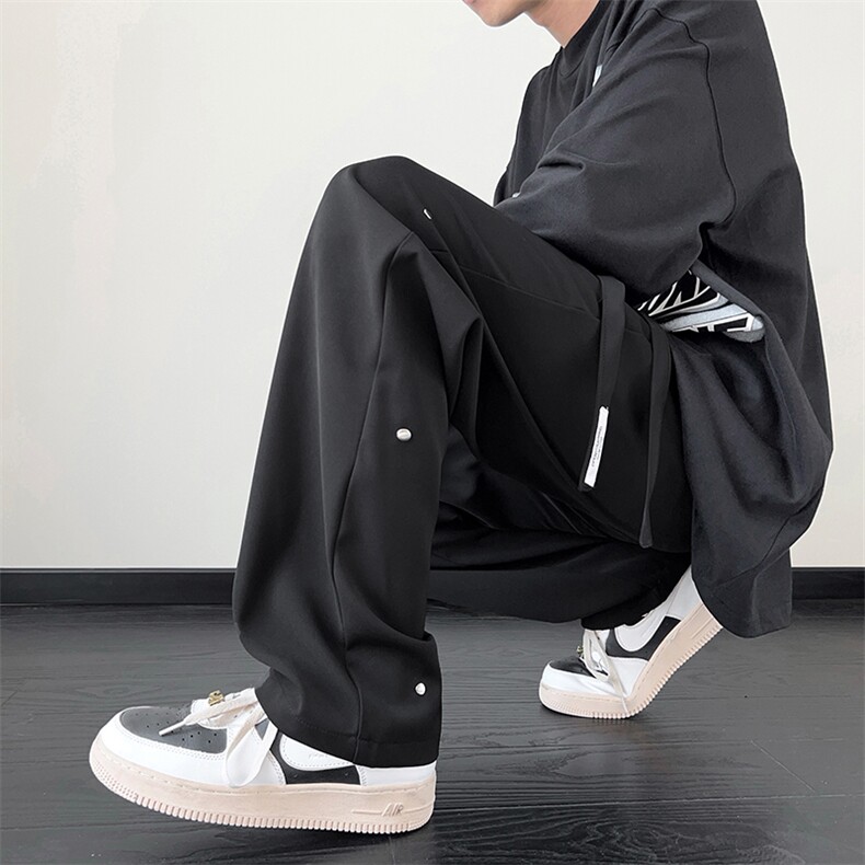 港风抖音品质宽松大码休闲裤直筒裤A014-DY2385-P60控88,男装休闲裤,电商A014