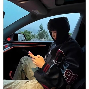 美式刺绣飞行夹克外套男款春款潮牌欧美高街宽松棒球服W6478-P68图片