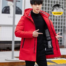主推90%白鸭绒M-8XL大码中长羽绒服109-2198-P205报告，男装羽绒服，星座109
