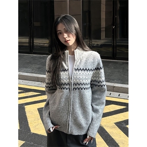 X060-P65时尚慵懒长袖毛衣潮流文艺ins流行新款日系原宿简约