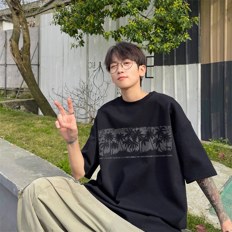 量大优供视频230g重磅纯棉短袖T恤男NT230-特P19控38,男装T恤,电商B367