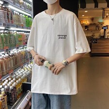 夏季港风ins短袖男潮流宽松潮牌五分袖RT12P28，男装T恤，星座1116-2