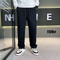 1506-1/KY2621加绒/P48冬款宽松直筒休闲裤男士痞帅弯刀裤子加绒，男装卫衣，星座1506-1