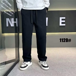 1506-1/KY2621加绒/P48冬款宽松直筒休闲裤男士痞帅弯刀裤子加绒图片