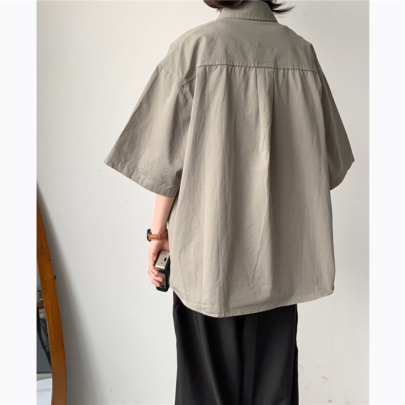 短袖衬衫男士衬衣青年夏季新款polo领休闲上衣J101-310B-1P40,男装T恤,星座310B-1