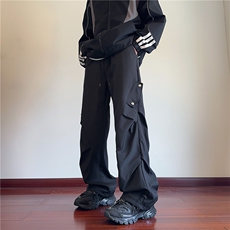 INS秋季新款机能户外褶皱宽松冲锋裤伞兵裤B315-K24308-特p35控68，男装休闲裤，电商B315