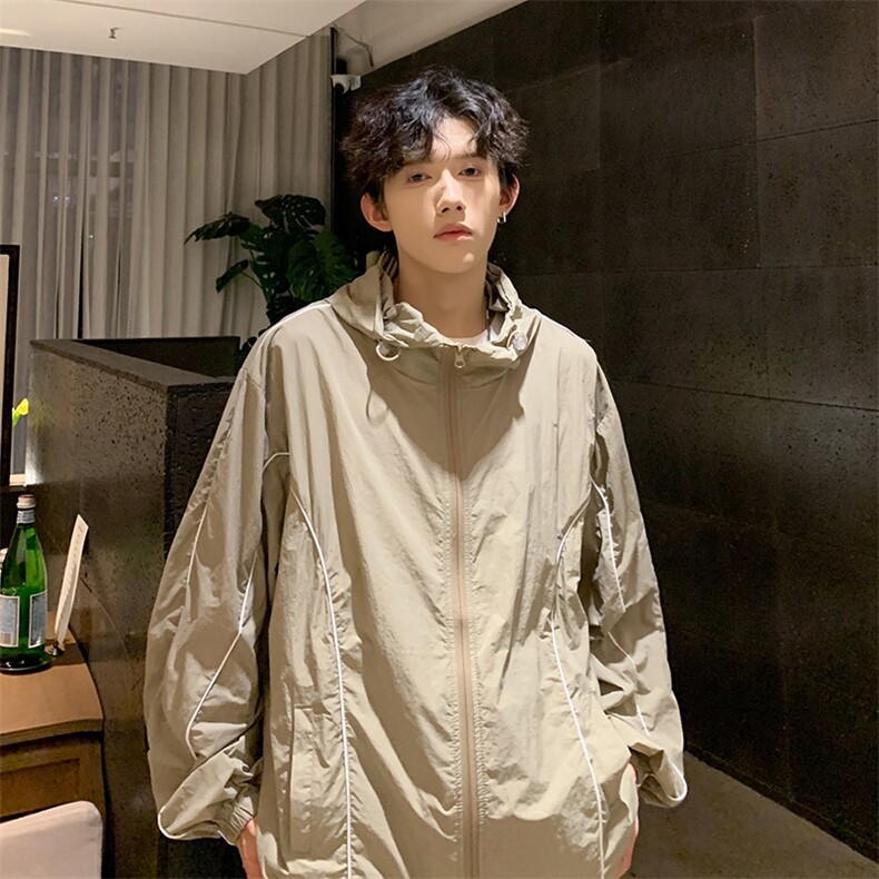 D8873-特P48美式户外防晒衣套装男夏季潮牌宽松防嗮服百搭冲锋衣,男装防晒衣,星座603-2