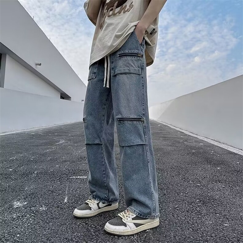 美式牛仔裤男春秋新款休闲直筒裤N6015P45,男装牛仔裤,星座1116-2
