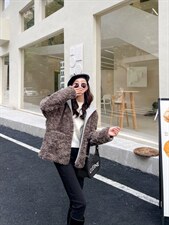 可拆卸卫衣帽皮毛一体。，女装卫衣/绒衫，欧妮卡蒂蔓