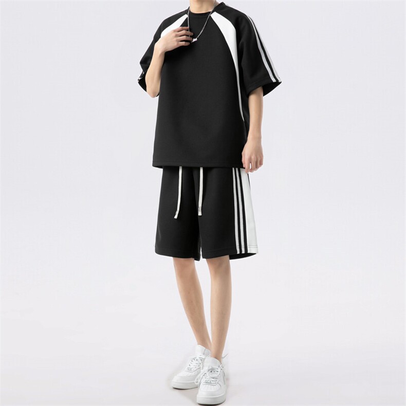 新款休闲夏季短袖套装,男装休闲套装,星座1106-2（原1111B）