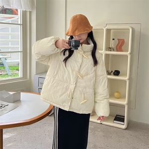 W602-P88 2025年新款棉服小个子韩系棉袄学生牛角扣棉衣冬装外套图片