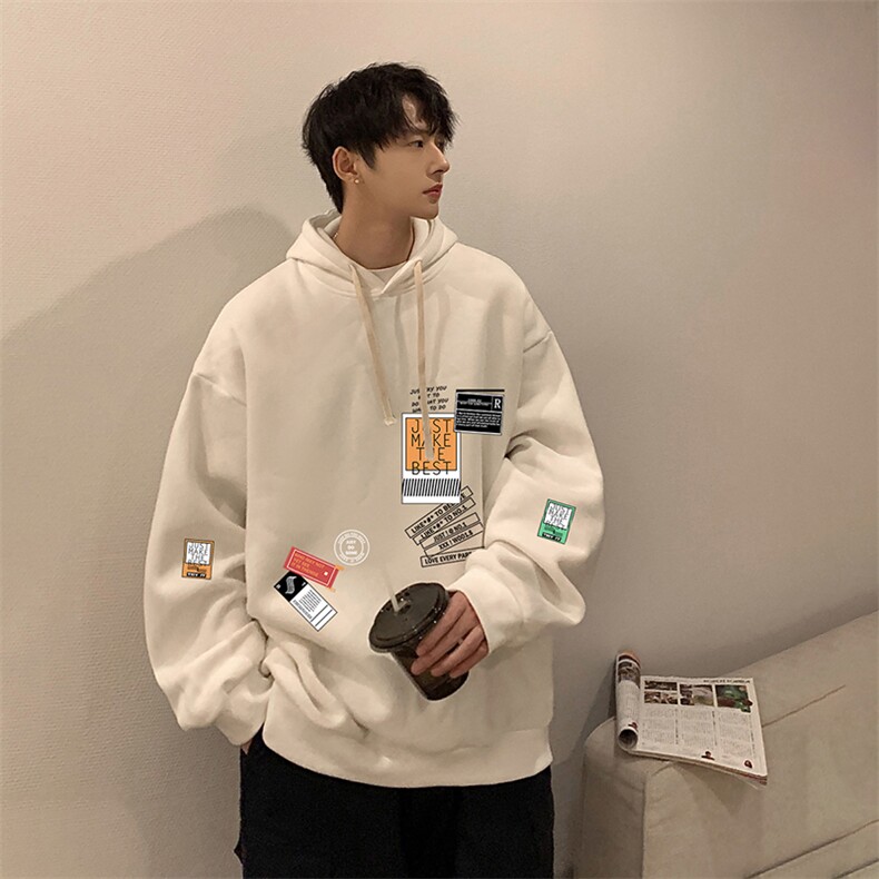 纯棉连帽卫衣男大码运动帽衫宽松薄WY2121-P35,男装卫衣,电商A040