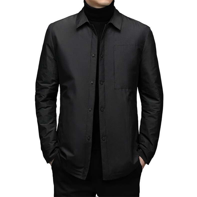 纯色羽绒服冬季新款休闲外套中年爸爸装翻领上衣YYYR922-P290,男装羽绒服,电商B212（原钱塘6029）