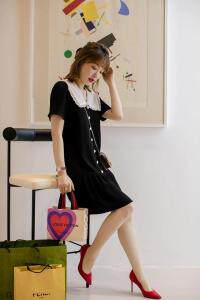 夏季碎花连衣裙 夏季碎花连衣裙 l，女装连衣裙，忻美