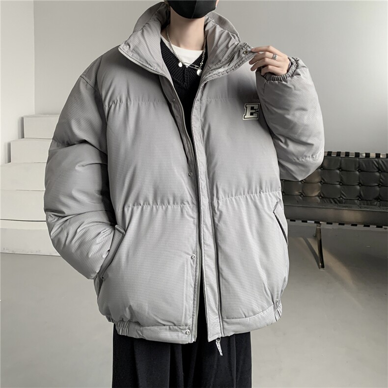 冬季新款机理感暗条纹立领棉衣加厚棉袄MY237-P105控148抖音控168,男装棉衣,电商B370