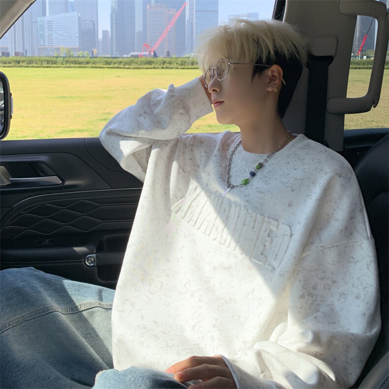 ！2025秋冬新款男士潮牌钢印圆领卫衣百搭潮流长袖WY62特P35，男装卫衣，电商B220