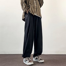 春夏男款宽松牛仔长裤简单工艺风K034p45，男装休闲裤，星座1013