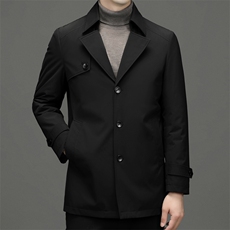 冬季男士中长款商务休闲羽绒服新款中年男装加厚保暖鸭绒外套，男装羽绒服，电商B212（原钱塘6029）