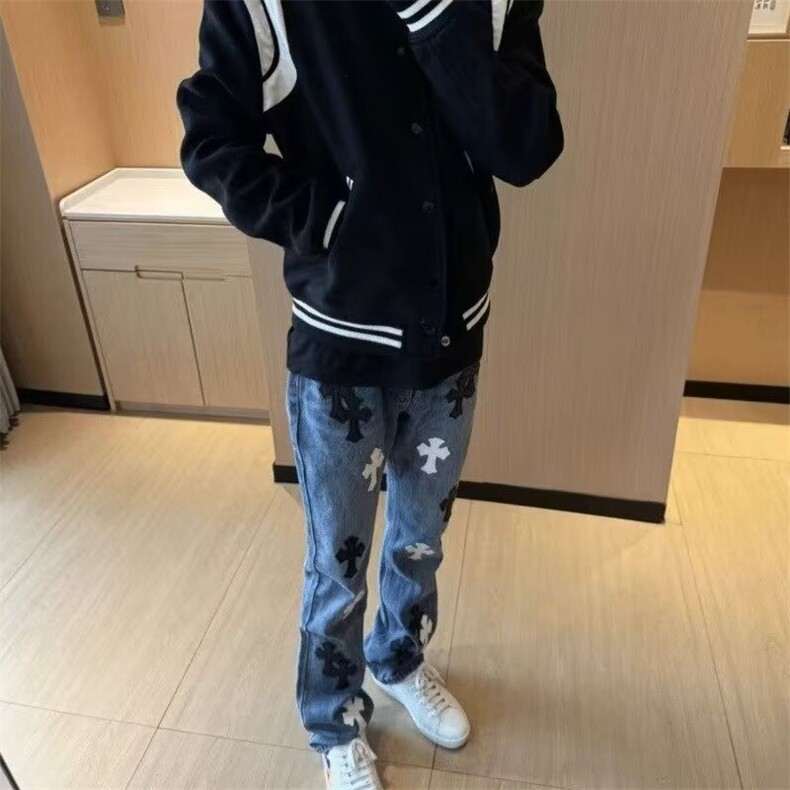 原宿日系ins新款牛仔裤时尚慵懒潮流文艺气质流行简约百搭,男装牛仔裤,星座506A
