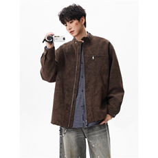 秋冬PU棒球服夹克痞帅百搭情侣外套LJ496P58，男装夹克，星座1112-1