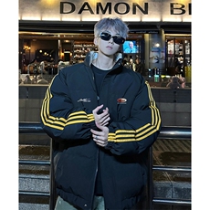 现货假两件格子羽绒棉衣抖音得物二开冬季棉服加厚外套BMY207，男装棉衣，电商A486