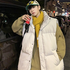 2025冬季港风男装外套宽松大码棉衣马甲加厚羽绒棉服男MJ103-P85，男装棉衣，电商B295