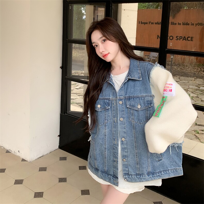 春现减龄小众设计牛仔拼接外套B190-2312-P120-K178,女装短外套,2B190