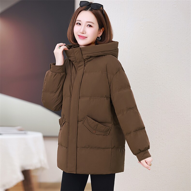 时尚百搭显瘦保暖棉服女冬季新款韩版宽松连帽加厚外套,女装棉衣/棉服,婷思杰（原婷想服饰）