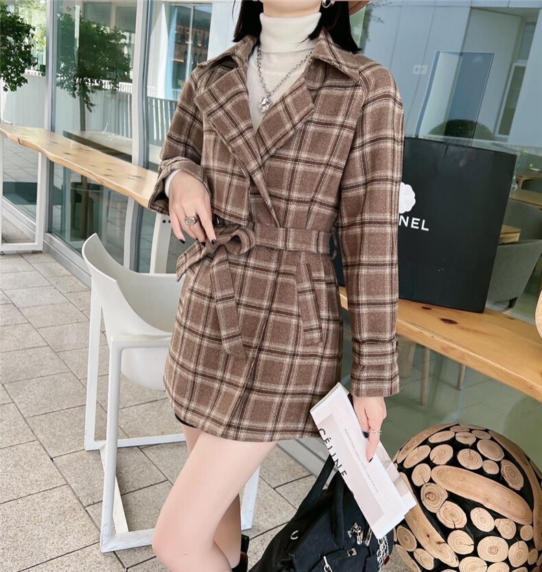 格子外套，其它，英利伊人