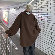 危机青年摇粒绒卫衣男秋冬季半高领日系卫衣HW92P42，男装卫衣，星座1116-2